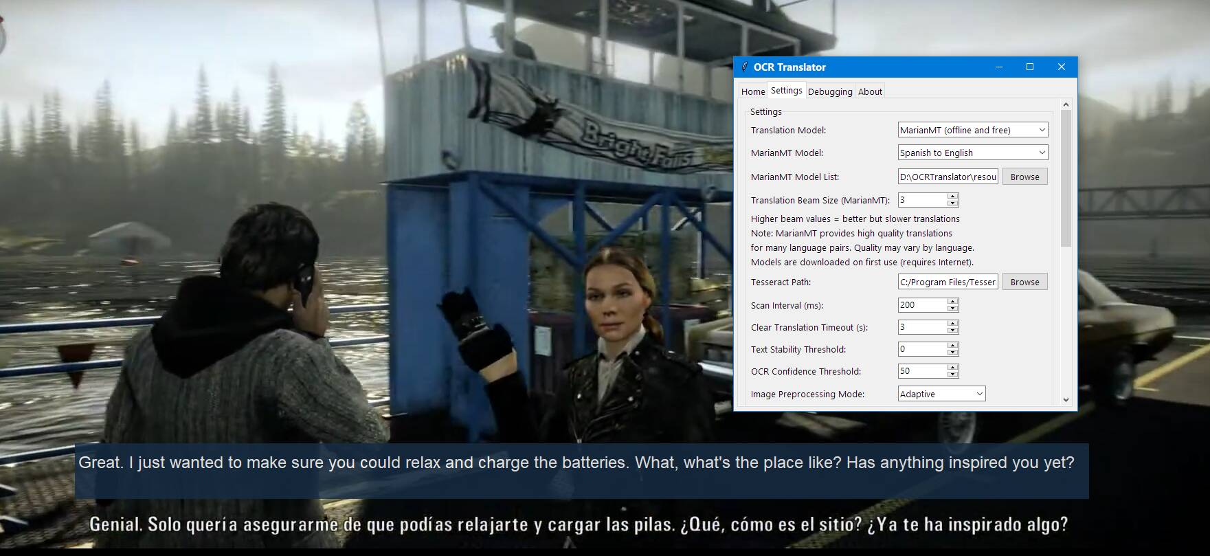 Spanish to English translation