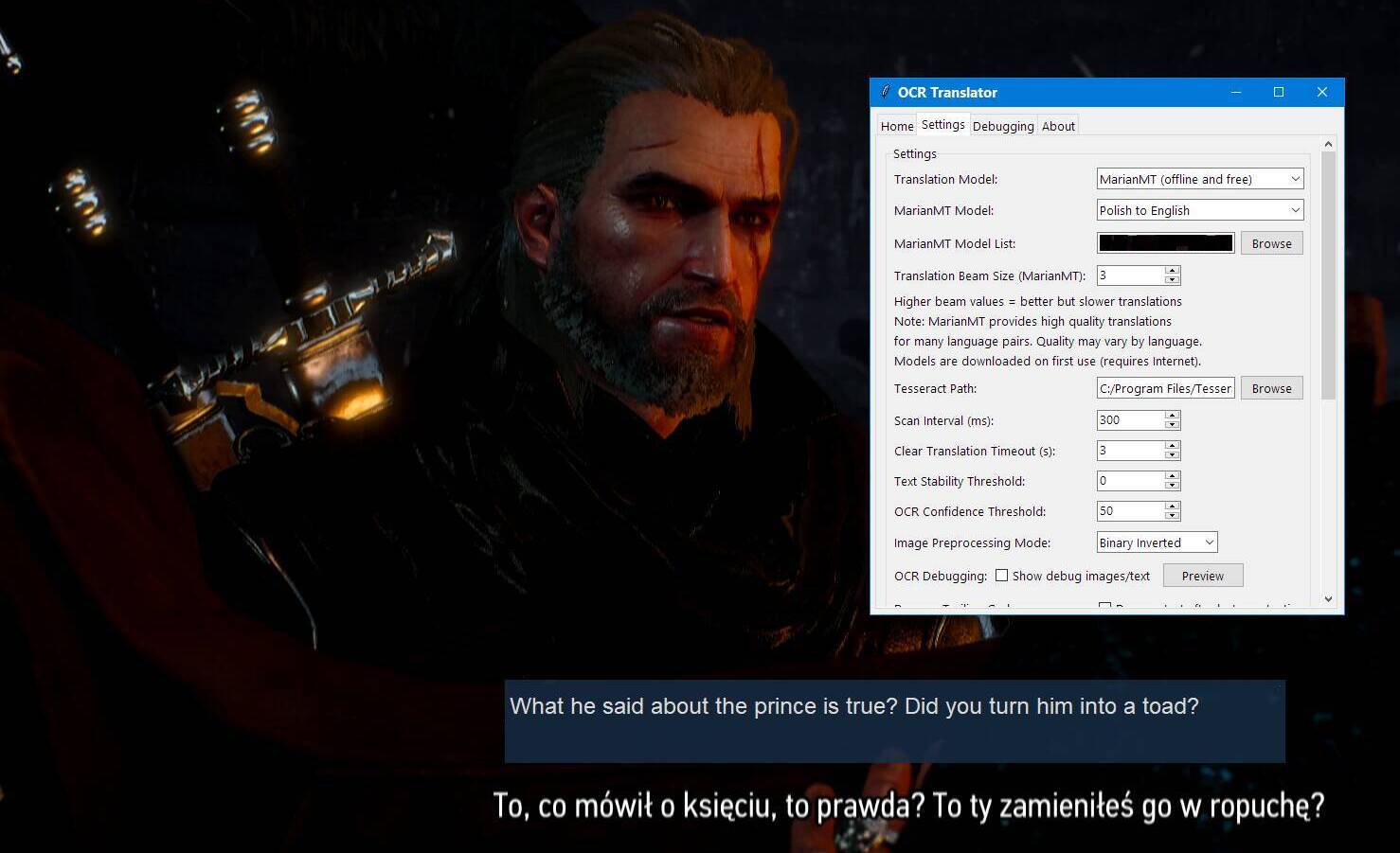 Polish to English translation