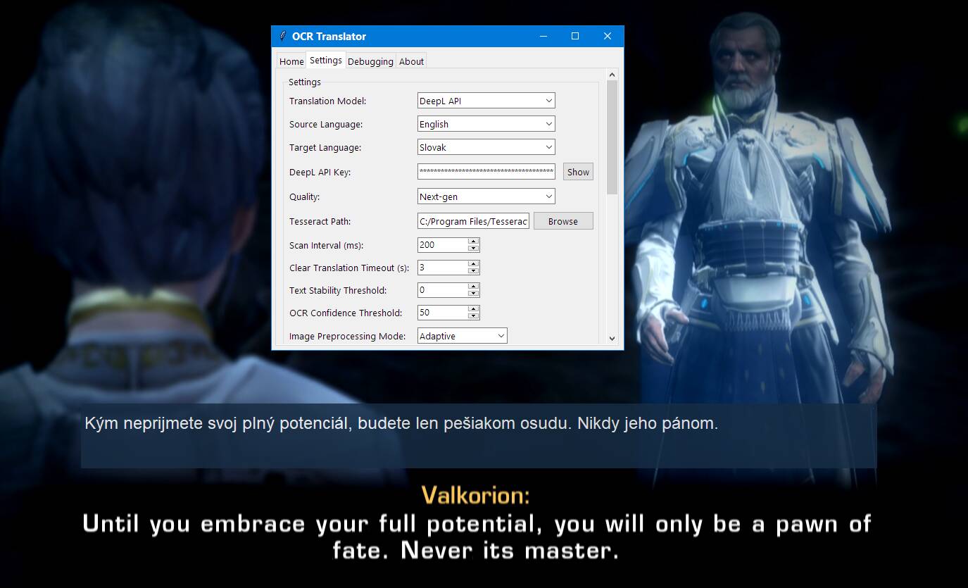 English to Slovak translation with DeepL Next Gen