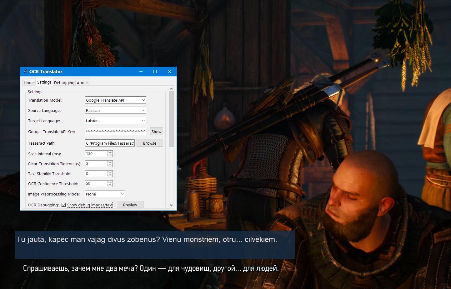 Russian to Latvian translation with Google Translate