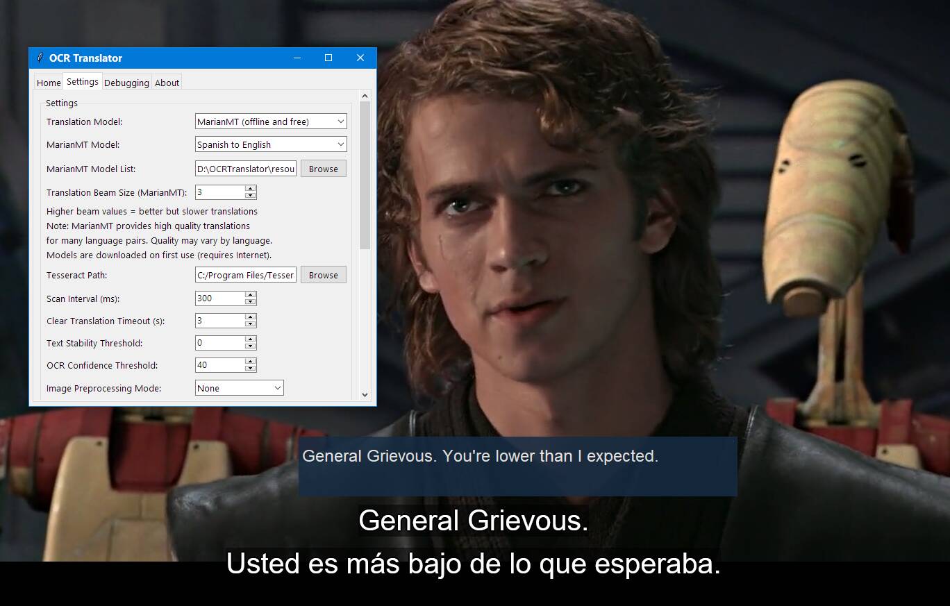 Spanish to English translation with MarianMT