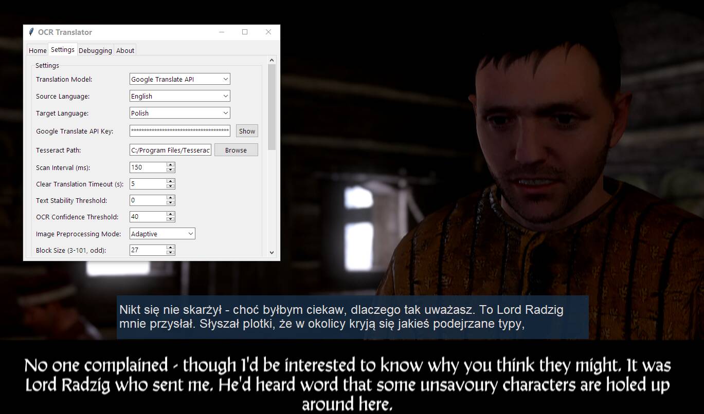 English to Polish translation with Google Translate