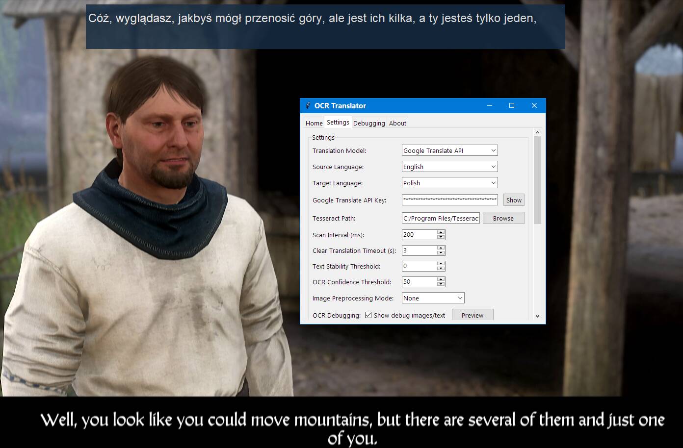 English to Polish translation with Google Translate