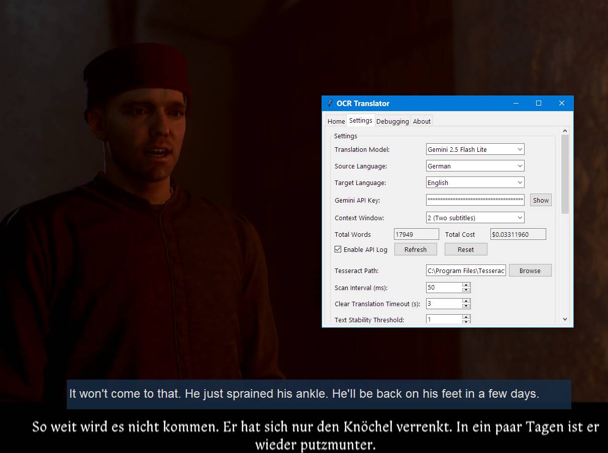 German to English translation with Gemini 2.5 Flash-Lite