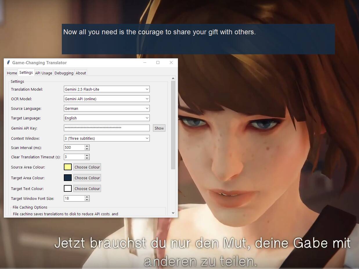 German to English translation with Gemini 2.5 Flash-Lite including OCR
