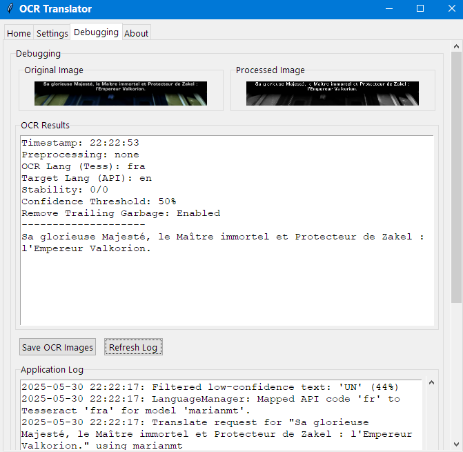 Debugging Tab